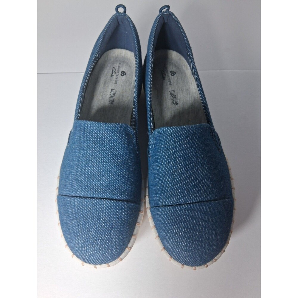 Clark Women's Cloudsteppers Blue Denim Cushionsoft Shoes, Size 5M